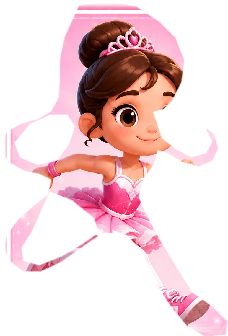 Jubinha Bailarina pronta para correr